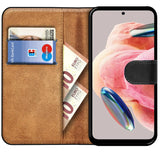 Xiaomi Redmi Note 12 4G Klapphülle in Schwarz mit Kartenfächern und Schutz