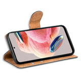 Xiaomi Redmi Note 12 4G Klapphülle in Schwarz mit Kartenfächern und Schutz