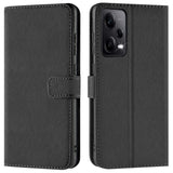 Xiaomi Redmi Note 12 5G Klapphülle in Schwarz mit Kartenfächern und Schutz