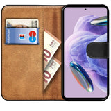 Xiaomi Redmi Note 12 Pro Plus 5G Klapphülle in Schwarz mit Kartenfächern und Schutz