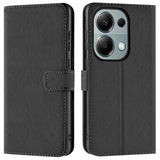 Xiaomi Redmi Note 13 Pro 4G Klapphülle in Schwarz mit Kartenfächern und Schutz