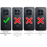 Xiaomi Redmi Note 15 Pro 4G Klapphülle in Schwarz mit Kartenfächern und Schutz