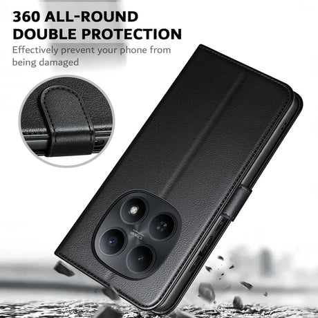 Xiaomi Redmi Note 15 Pro 4G Klapphülle in Schwarz mit Kartenfächern und Schutz