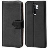 Xiaomi Redmi Note 8 Pro Klapphülle in Schwarz mit Kartenfächern und Schutz