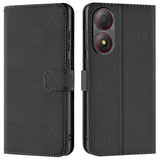 ZTE Blade A34 Klapphülle in Schwarz mit Kartenfächern und Schutz