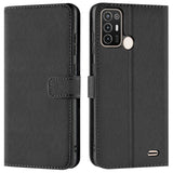 ZTE Blade A52 Klapphülle in Schwarz mit Kartenfächern und Schutz