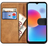 ZTE Blade A52 Klapphülle in Schwarz mit Kartenfächern und Schutz