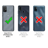 ZTE Blade A52 Klapphülle in Schwarz mit Kartenfächern und Schutz