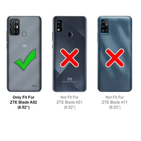 ZTE Blade A52 Klapphülle in Schwarz mit Kartenfächern und Schutz