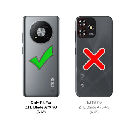 ZTE Blade A73 5G Klapphülle in Schwarz mit Kartenfächern und Schutz