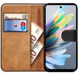 ZTE Blade A75 Klapphülle in Schwarz mit Kartenfächern und Schutz