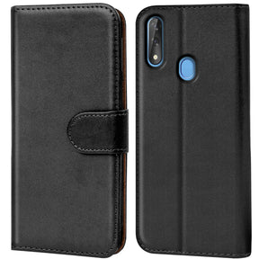 ZTE Blade 10 Klapphülle in Schwarz mit Kartenfächern und Schutz