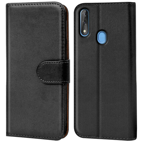 ZTE Blade 10 Klapphülle in Schwarz mit Kartenfächern und Schutz