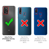 ZTE Blade V30 Vita Klapphülle in Schwarz mit Kartenfächern und Schutz