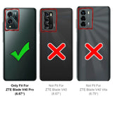 ZTE Blade V40 Pro Klapphülle in Schwarz mit Kartenfächern und Schutz