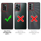 ZTE Blade V40 Klapphülle in Schwarz mit Kartenfächern und Schutz