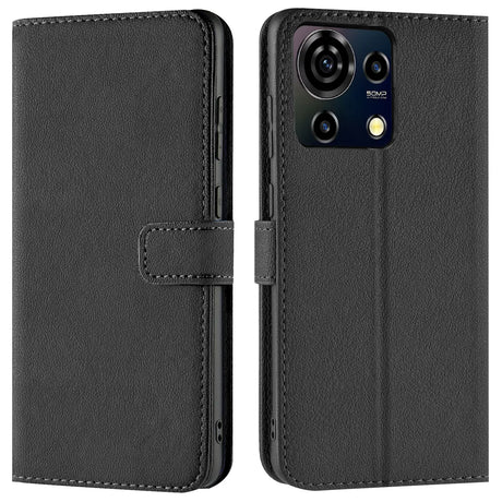 ZTE Blade V50 Vita Klapphülle in Schwarz mit Kartenfächern und Schutz