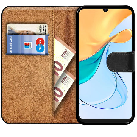 ZTE Blade V50 Vita Klapphülle in Schwarz mit Kartenfächern und Schutz