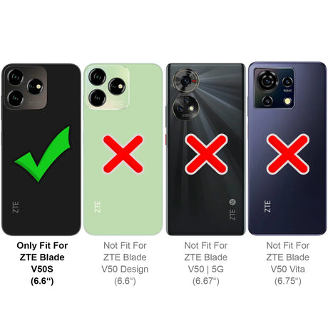 ZTE Blade V50s Klapphülle in Schwarz mit Kartenfächern und Schutz