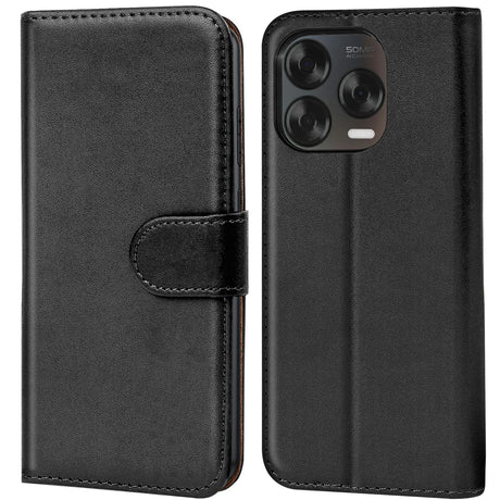 ZTE Blade V70 Vita Klapphülle in Schwarz mit Kartenfächern und Schutz