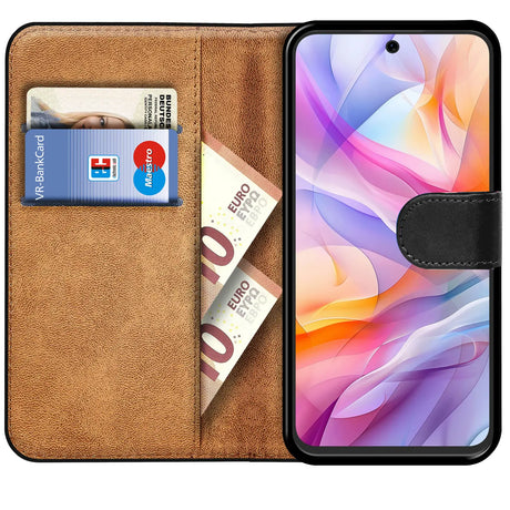 ZTE Blade V70 Vita Klapphülle in Schwarz mit Kartenfächern und Schutz