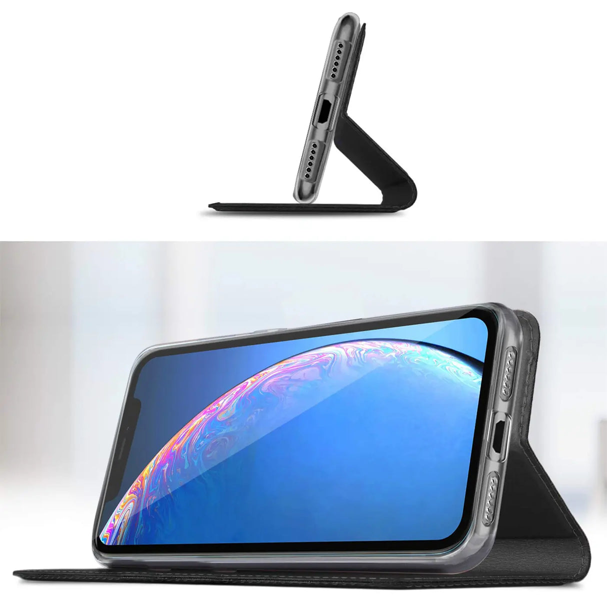 Magnetische Klapphülle für iPhone 15 Pro, schneller Zugriff