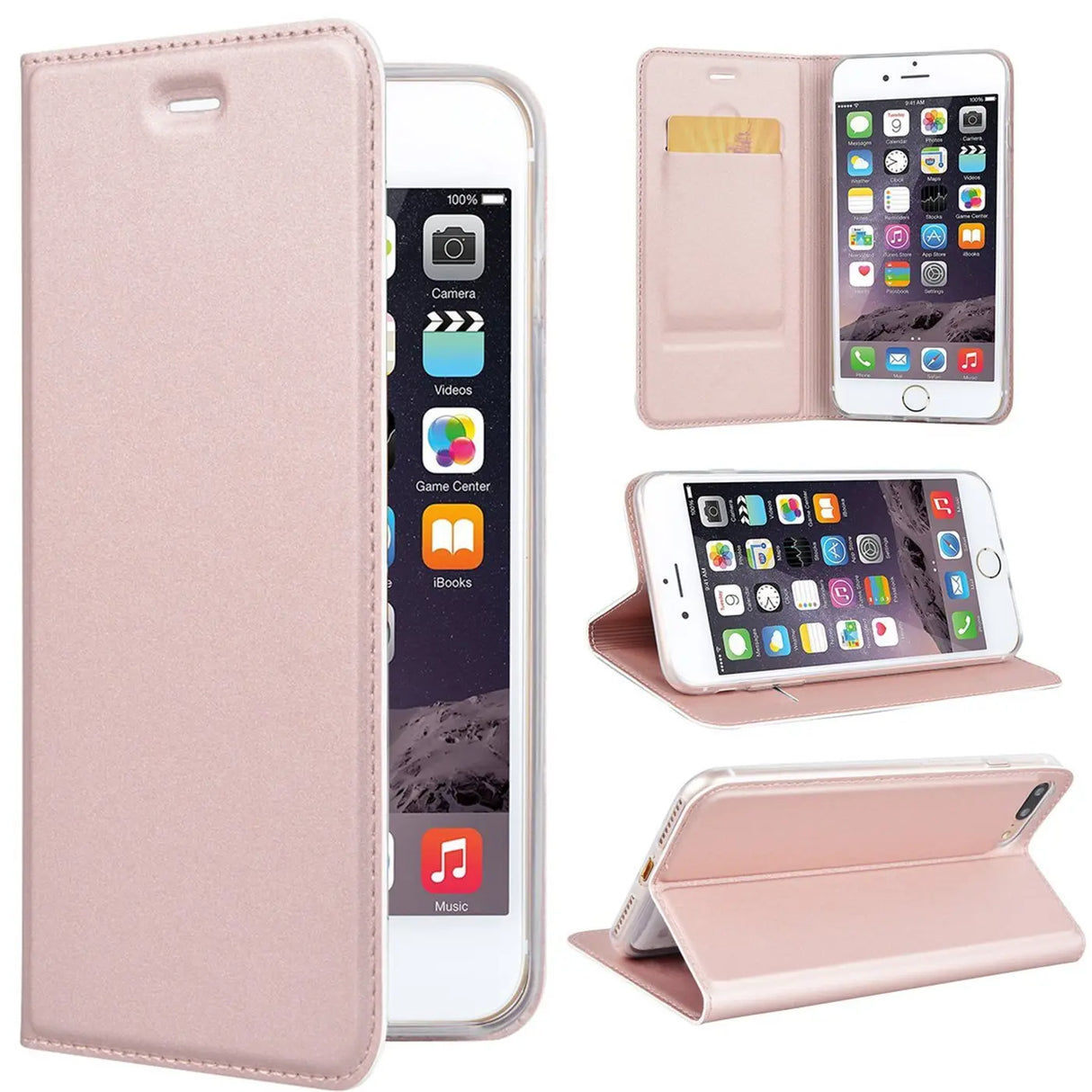 Magnetische Klapphülle für iPhone 7 Plus / 8 Plus, schneller Zugriff