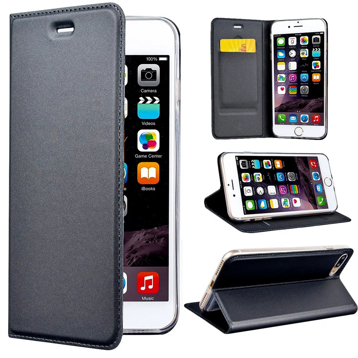 Magnetische Klapphülle für iPhone 7 Plus / 8 Plus, schneller Zugriff