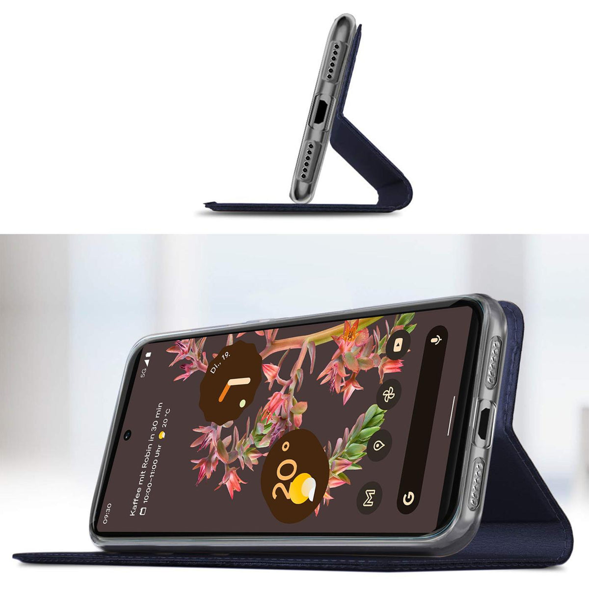 Google Pixel 10a - Metallic Flip Hülle Klappbar