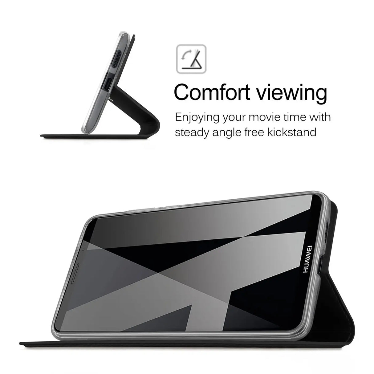 Magnetische Klapphülle für Huawei Mate 10 Pro, schneller Zugriff