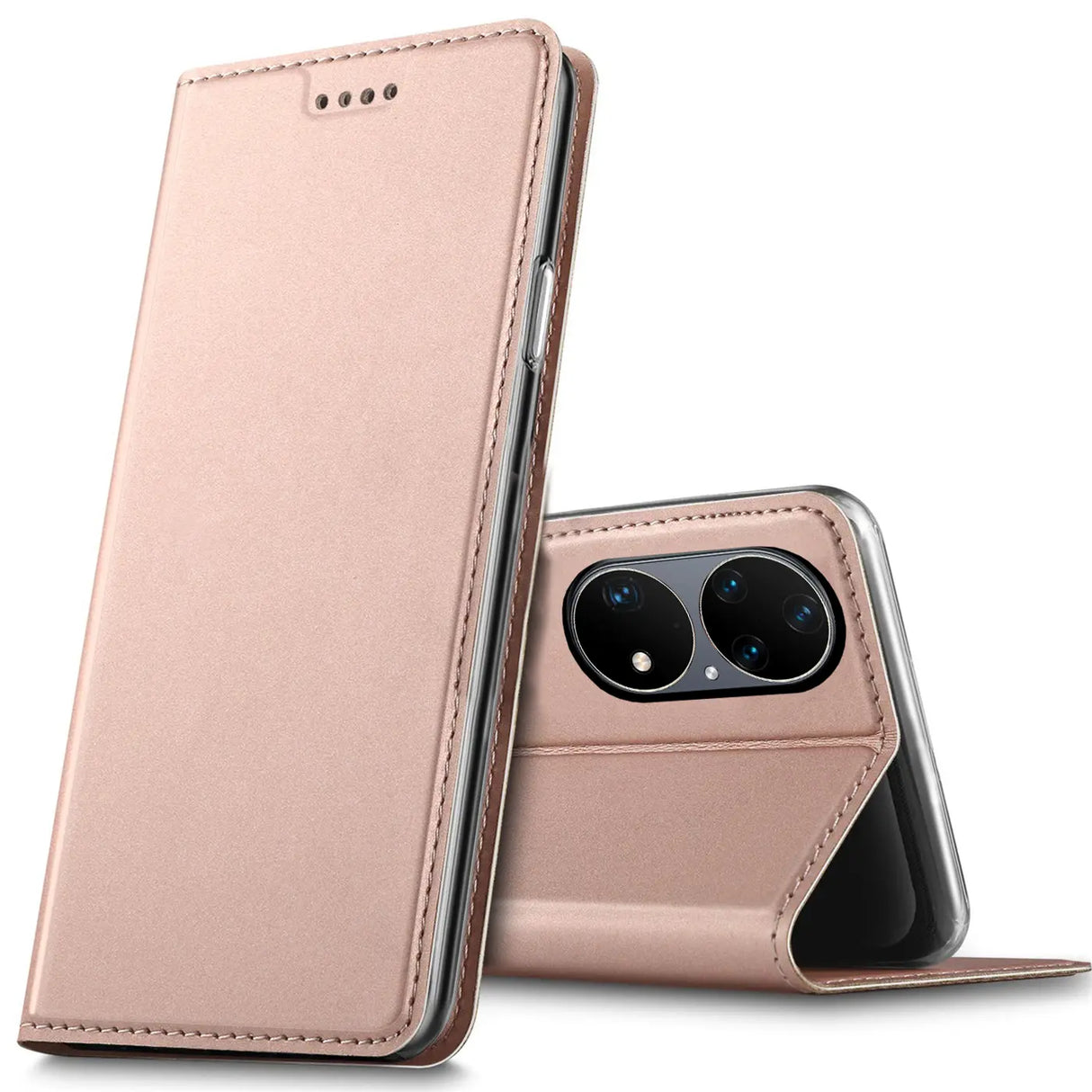 Magnetische Klapphülle für Huawei P50 Pro, schneller Zugriff