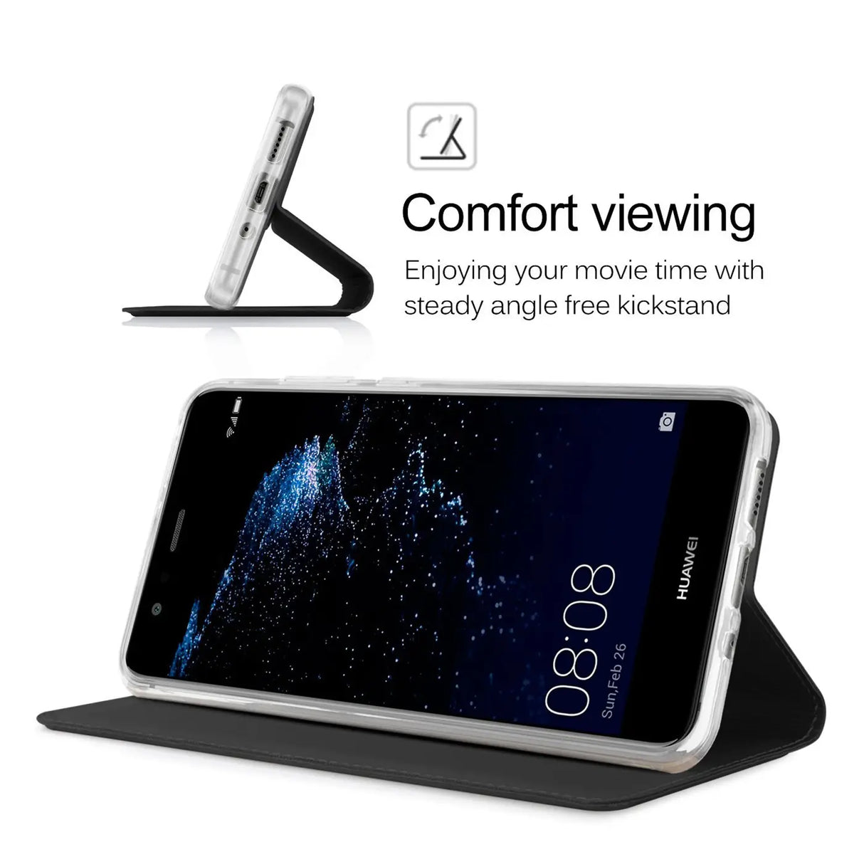 Magnetische Klapphülle für Huawei P9 Lite, schneller Zugriff