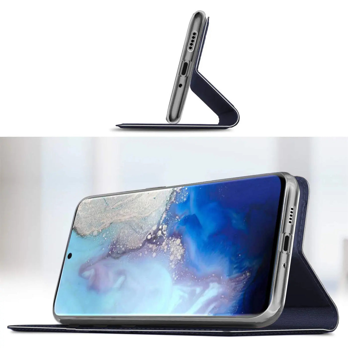 Magnetische Klapphülle für Samsung Galaxy S20 Ultra, schneller Zugriff