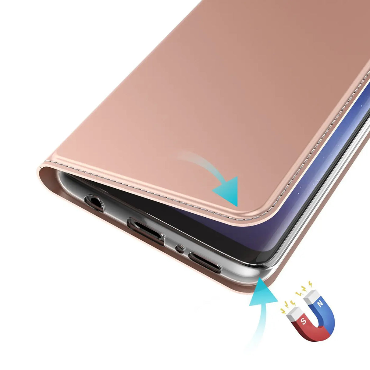 Magnetische Klapphülle für Samsung Galaxy S20 Ultra, schneller Zugriff