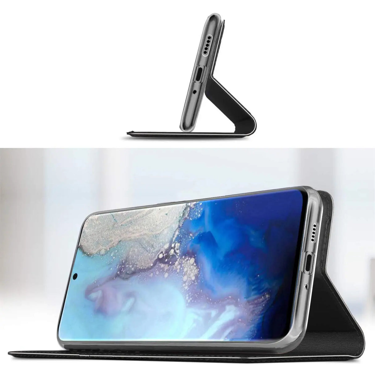 Magnetische Klapphülle für Samsung Galaxy S20 Ultra, schneller Zugriff