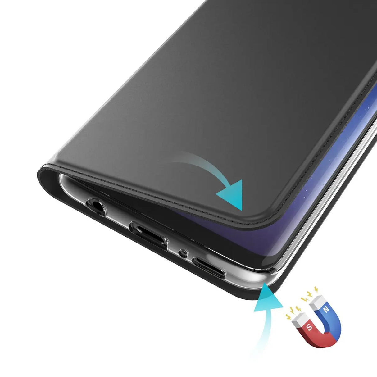 Magnetische Klapphülle für Samsung Galaxy S20 Ultra, schneller Zugriff