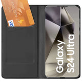 Magnetische Klapphülle für Samsung Galaxy S24 Ultra, schneller Zugriff