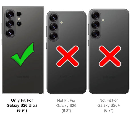 Magnetische Klapphülle für Samsung Galaxy S26 Ultra, schneller Zugriff