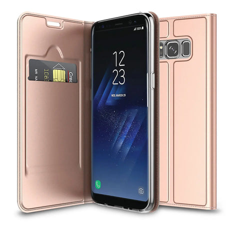 Magnetische Klapphülle für Samsung Galaxy S8 Plus, schneller Zugriff