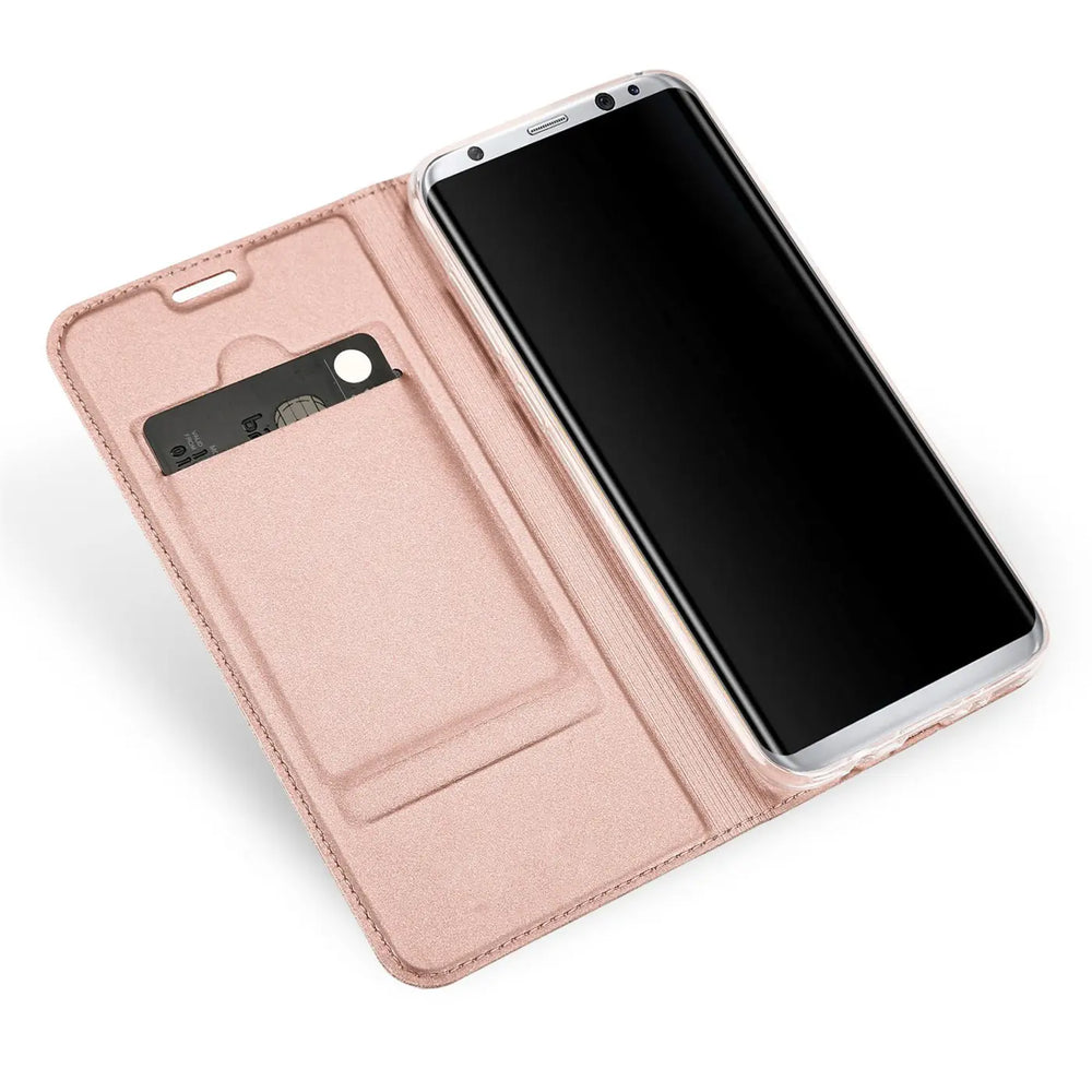 Magnetische Klapphülle für Samsung Galaxy S8 Plus, schneller Zugriff