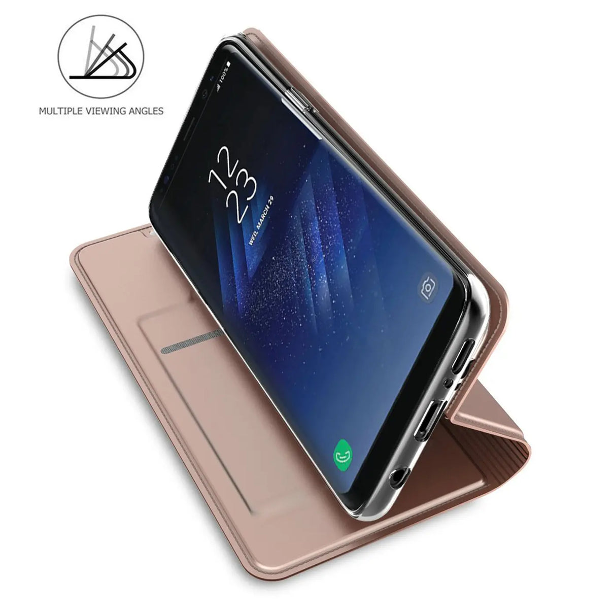 Magnetische Klapphülle für Samsung Galaxy S8, schneller Zugriff