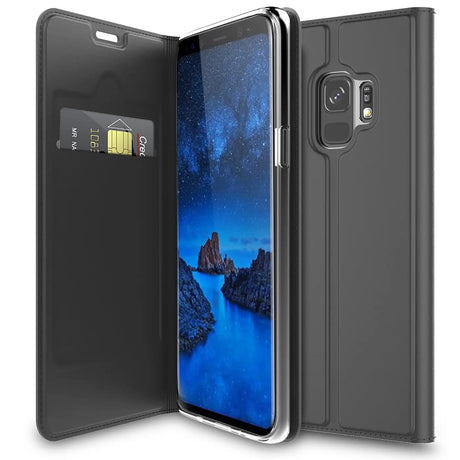 Magnetische Klapphülle für Samsung Galaxy S9, schneller Zugriff