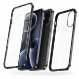iPhone 16 Plus - 360° Magnet Hülle mit Glas