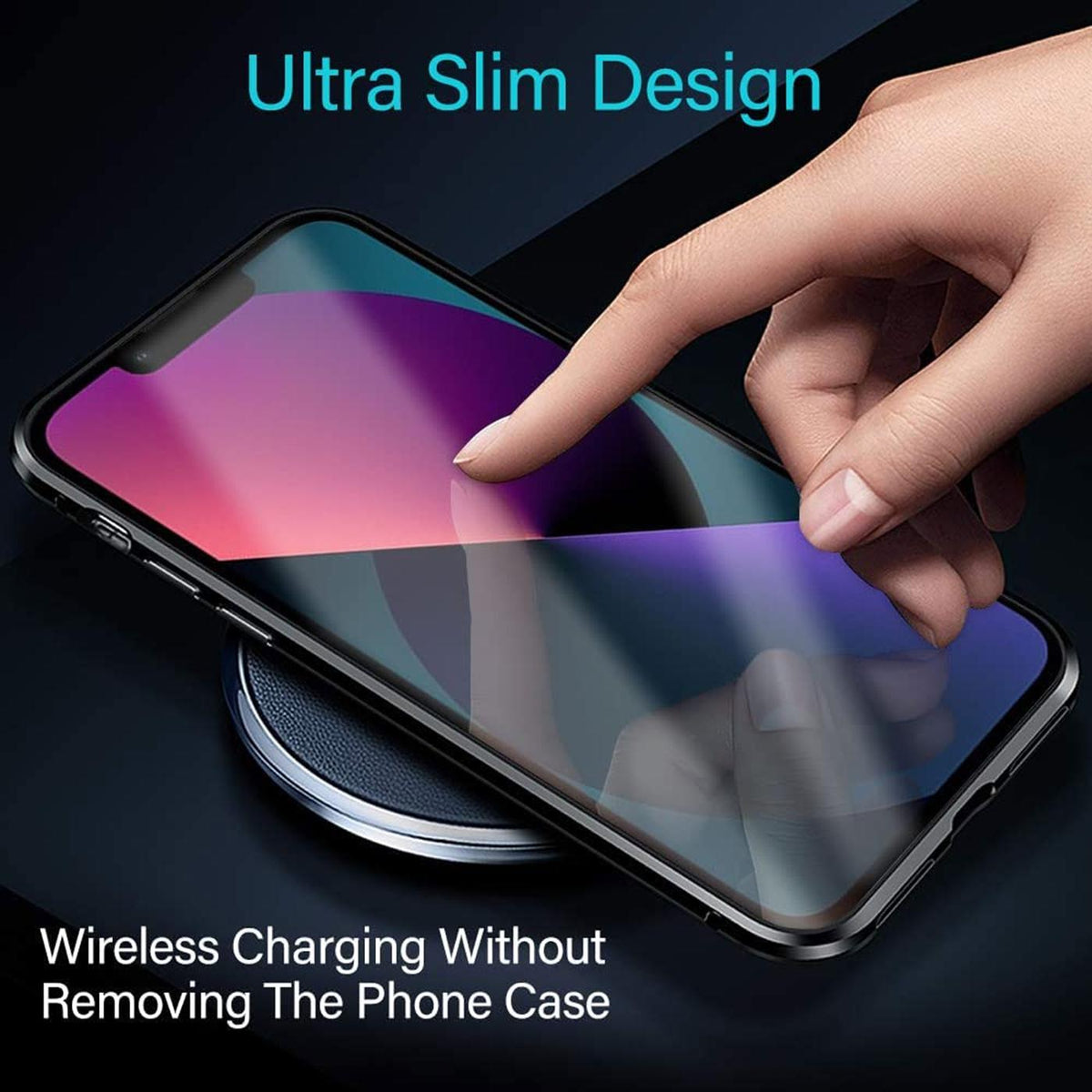 iPhone 16 Plus - 360° Magnet Hülle mit Glas