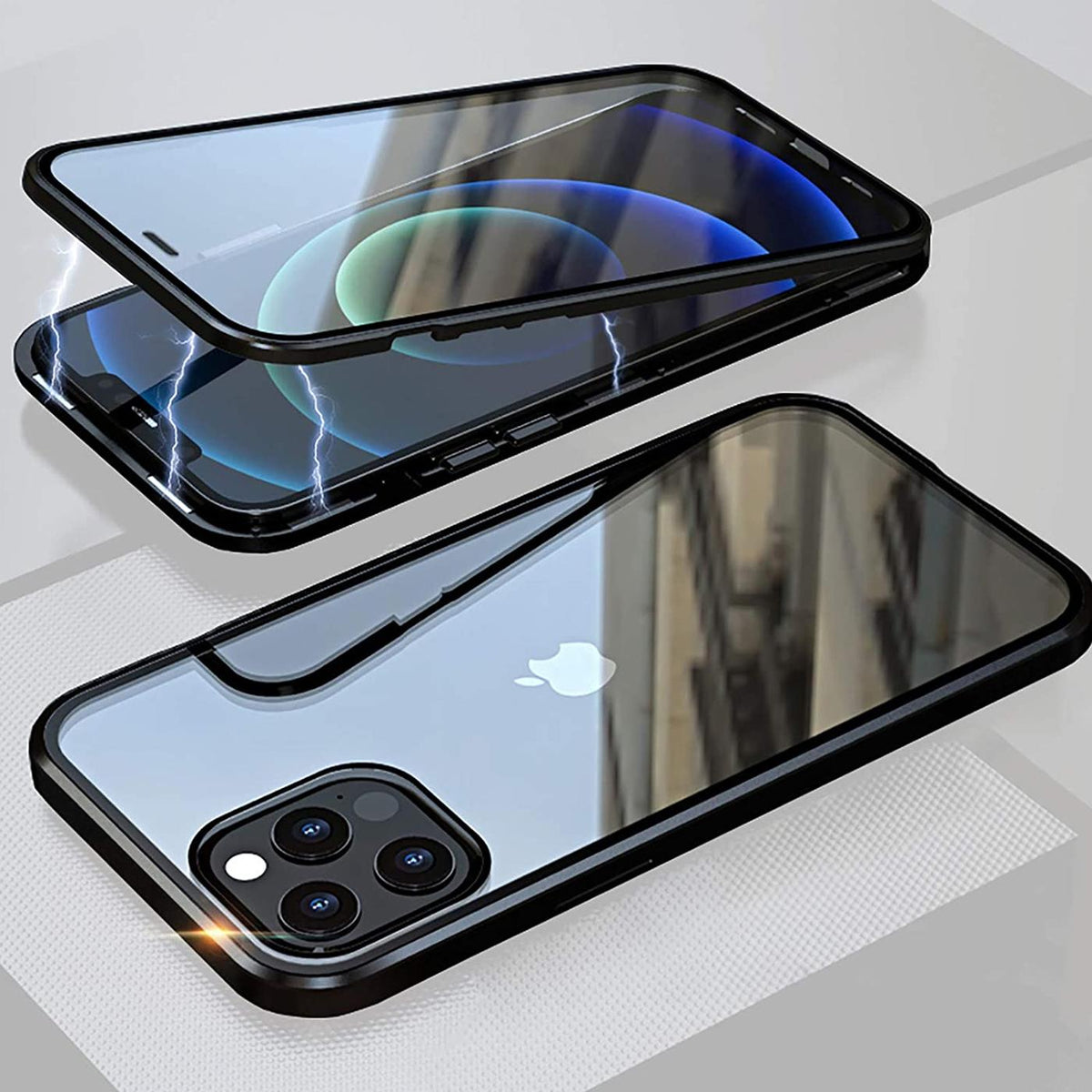 iPhone 16 Pro - 360° Magnet Hülle mit Glas