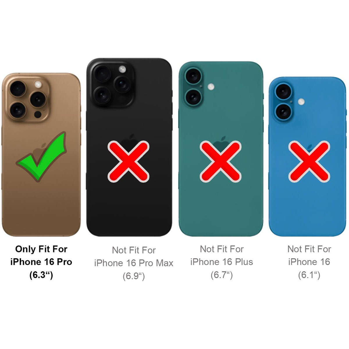 iPhone 16 Pro - 360° Magnet Hülle mit Glas