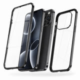iPhone 16 Pro - 360° Magnet Hülle mit Glas