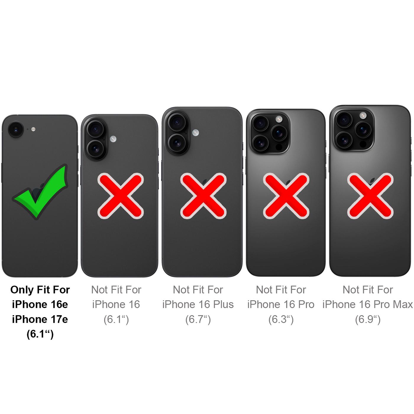 iPhone 16e - 360° Magnet Hülle mit Glas