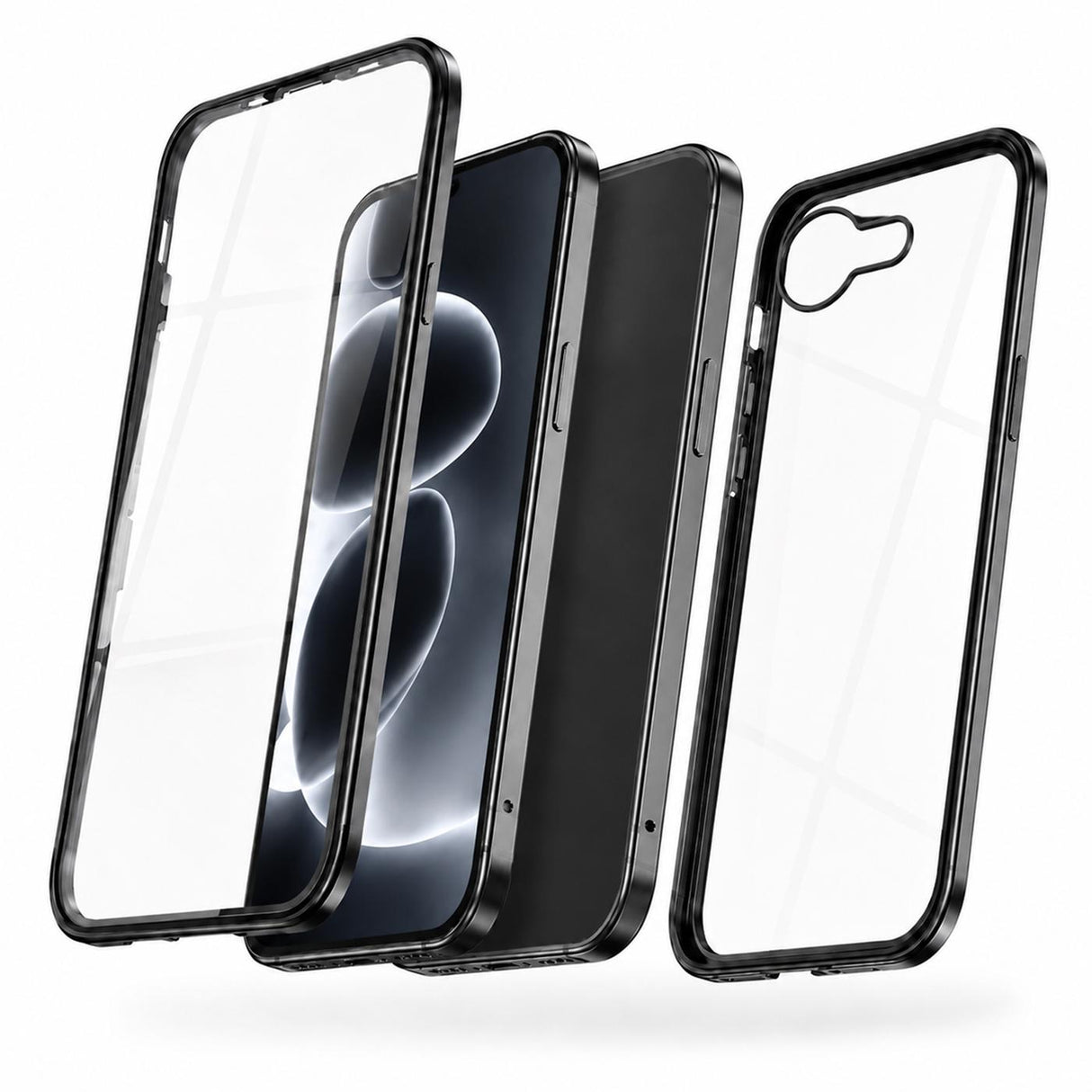 iPhone 16e - 360° Magnet Hülle mit Glas