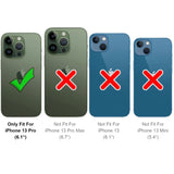 Magnetische 2-in-1 Klapphülle für iPhone 13 Pro in Violett mit herausnehmbarer Hülle und Kartenfächern